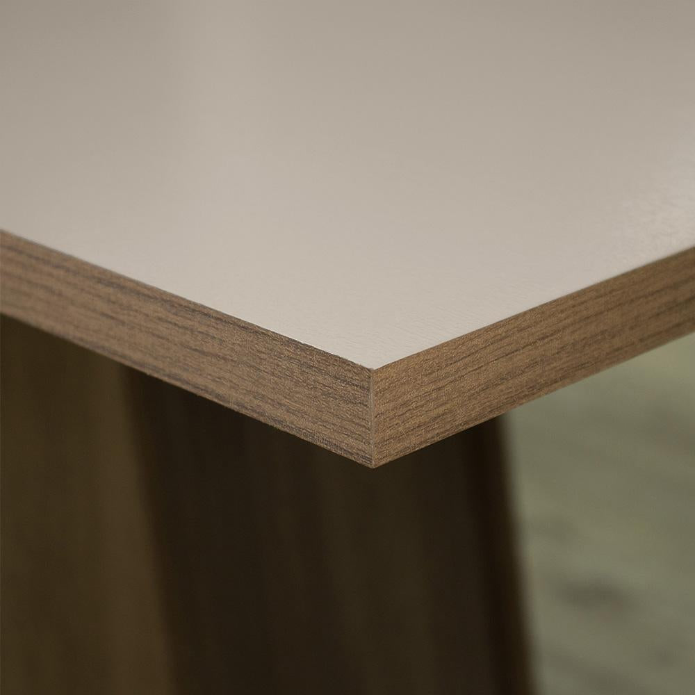 Sala De Jantar Madesa Alana Mesa Tampo De Madeira 4 Cadeiras Cor Rustic/Crema/Pérola