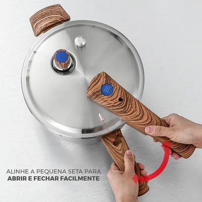 [Leve 2 Pague1] Panela de Pressão Royal Inox - Blindada Contra Explosões + BRINDE: Kit Utensílios