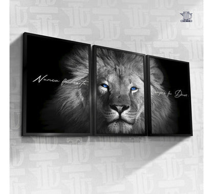 Quadros Decorativos Leão Juda Nunca Foi Sorte 122x60 Sala Hd