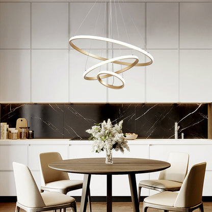 Lustre Pendente Circular Triplo em LED