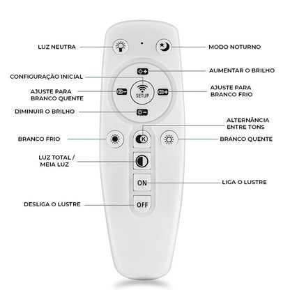 Lustre Pendente Circular Triplo em LED