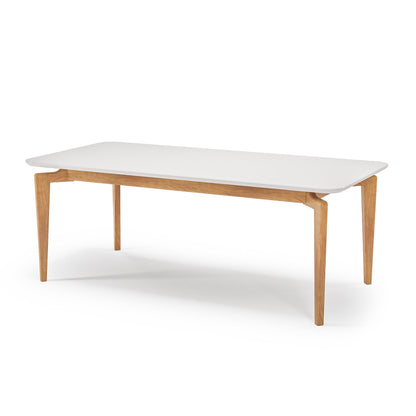 Conjunto de Mesa Oval Oslo com Tampo de Vidro na cor Fendi Base Oval com Cadeiras Alexandria de Telinha no Linho Bege 288